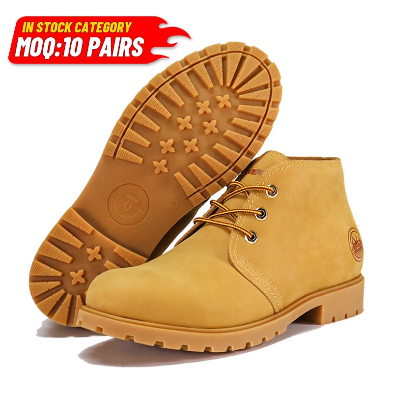 Comfortable Full Rubber Nubuck Leather Casual Boots